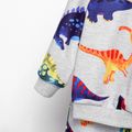 2pcs Toddler Boy Colorful Animal Dinosaur Print Pullover Sweatshirt and Pants Set MultiColour