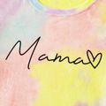 Mommy and Me 95% Cotton Short-sleeve Letter Print Tie Dye T-shirts Light Pink