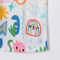 طقم تي شيرت بأكمام طويلة وشورت مرن من قطعتين للأطفال البنات كل انحاء اللوحة متعدد الألوان image 4