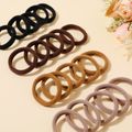 24-pack Women Simple Plain High Flexibility Hair Ties Multi-color image 1