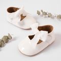 Baby / Toddler Ribbed Bow Mary Jane Princess Shoes White image 1