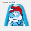The Smurfs Family Matching Blue Raglan-sleeve Graphic T-shirts Blue image 2