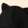 Baby / Toddler Cat Kitten Embroidered Beanie Hat Black