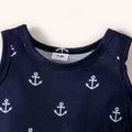 3-Pack Baby Boy 100% Cotton Anchor Print and Striped Tank Rompers Set MultiColour