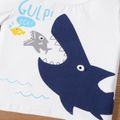 3-Pack Baby Boy 95% Cotton Short-sleeve Cartoon Shark Print Set Blue