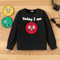 Kid Boy/Kid Girl Face Graphic Embroidered Removable Velcro closure Design Sweatshirt ( 3 Patch is included) Black image 3