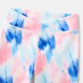 Activewear Polyester Spandex Fabric Kid Girl Tie Dyed Elasticized Soft Leggings Shorts powderblue image 3