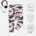 Activewear Polyester Spandex Fabric Baby Girl Pink Camouflage Pants Leggings CAMOUFLAGE image 1