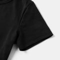 Activewear Moisture Wicking Kid Boy Breathable Short-sleeve Black Tee Black image 5