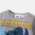 تي شيرت باتمان للأطفال الصغار مطبوع عليه حروف وأكمام طويلة / بنطلون مطاطي اللون الرمادي
