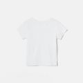 Activewear Moisture Wicking Baby Boy/Girl Solid Round Neck Short-sleeve T-shirt White image 2