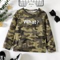 Kid Boy Casual Camouflage Print/Colorblock Pullover Sweatshirt CAMOUFLAGE image 1