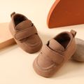 طفل / طفل حذاء بسيط عادي فيلكرو prewalker بنى image 2