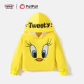 Looney Tunes Kid Girl Tweety Print Hoodie Sweatshirt Yellow image 1