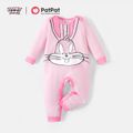 Looney Tunes Baby Boy/Girl Bunny Print Long-sleeve Jumpsuit Pink