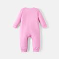The Smurfs Baby Girl Pink Long-sleeve Graphic Jumpsuit Pink