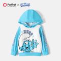 Smurfs Toddler Girl/Boy Letter Print Colorblock Hooded Sweatshirt Blue image 1