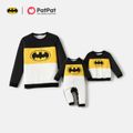 Batman Daddy and Me Colorblock Long-sleeve Pullover Sweatshirts Black image 1
