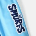 Smurfs 2pcs Toddler Boy Colorblock Letter Print Long-sleeve Tee and Cotton Pants Set Sky blue image 5