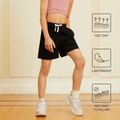 Activewear Kid Boy Quick Dry Elasticized Black Shorts Black image 1