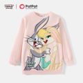 Looney Tunes Kid Girl Bunny and Lora Pullover Tunic Top Pink