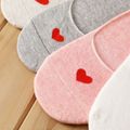 5-pairs Women Heart Print Non-slip Ankle Socks Multi-color