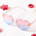 Kids Bee Decor Peach Heart Frame Decorative Glasses Pink
