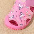 Toddler Rainbow Unicorn Pattern Pink Sandals Pink