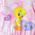 Looney Tunes 2pcs Toddler Girl Allover Print Pullover Sweatshirt and Pants Set Pink image 2