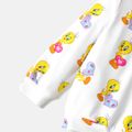 Looney Tunes 2pcs Toddler Girl Allover Print Pullover Sweatshirt and Pants Set White