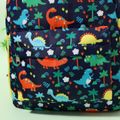 Kids Flat Cartoon Dinosaur Pattern Large Capacity Preschool Book Bag Travel Backpack Royal Blue image 3