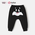 Looney Tunes Baby Boy/Girl Elasticized Waist Characters Face Pants Black image 1