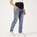 Maternity Blue Ripped Jeans Light Blue