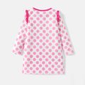 L.O.L. SURPRISE! Kid Girl Characters Print Polka dots Ruffled Long-sleeve Nightdress Sleepwear Pink image 5