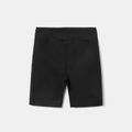 Activewear 4-way Stretch Toddler Girl Solid Color High Elasticity Quick Dry Leggings Shorts Black