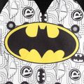 Batman 2pcs Kid Boy Allover Print Raglan Sleeve Sweatshirt and Letter Print Pants Set Black