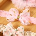 Faixa de cabeça de decoração de laço floral de 3 pacotes para meninas Rosa image 2