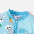 Looney Tunes Baby Boy/Girl Allover Print Long-sleeve Snap Jumpsuit Blue image 4