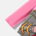 Justice League Kid Girl/Boy Character Print Long-sleeve Tee Pink