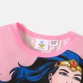 Justice League Kid Girl/Boy Character Print Long-sleeve Tee Pink