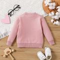 Baby Boy/Girl Cartoon Elephant Pattern Long-sleeve Knitted Pullover Sweater Pink