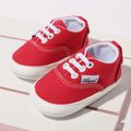 Baby / Toddler Letter Detail Classic Canvas Prewalker Shoes Red image 2