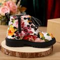 Toddler / Kid Floral Print Mid-calf Boots White