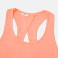 Activewear Moisture Wicking Women Solid Split Back Sports Tank Top Pink