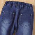 Toddler Girl Denim Bow Decor Bellbottom Blue Jeans Pants Blue