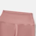 Activewear 4-way Stretch Women Solid Solid Wide Waistband Biker Shorts Pink
