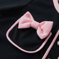2pcs Kid Girl Tweed Bowknot Design Pullover and Pink Skirt Set Multi-color