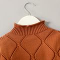 Toddler Boy Basic Solid Color Mock Neck Knit Sweater Brown image 3