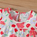 100% Cotton Baby Girl Allover Floral Print Flutter-sleeve Dress MultiColour