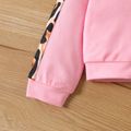 3pcs Baby Girl Long-sleeve Hooded Zip Jacket and Camisole with Leopard Print Pants Set ColorBlock image 4